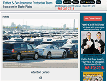 Tablet Screenshot of insuremydealerplate.com